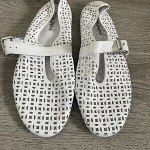 Jeffrey Campbell White Cutout Flats